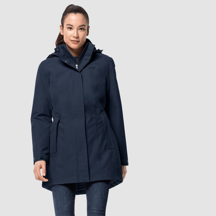 Abrigos Invierno Jack Wolfskin Madison Avenue Mujer Azul Marino Mexico-7598211